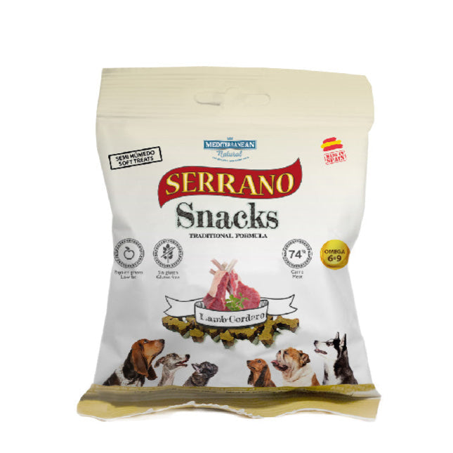 SERRANO Snack Naturali per Cani 85g – Morbidi, Sicuri e Senza Glutine